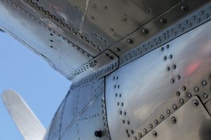 Rivets on the outside of a plane