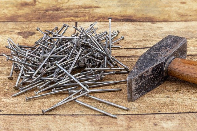 When were square nails used
