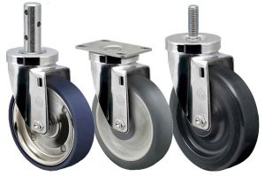 Three Stainless Steel Casters