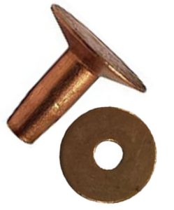 Copper rivet with burr by Monroe