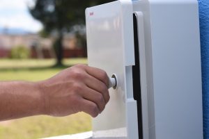 electrical enclosure with hinge