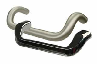 Round Grip 3 Mounting Hole Center to Center Dull Finish 1-1//2 Projection Monroe Aluminum Offset Pull Handle Pack of 2